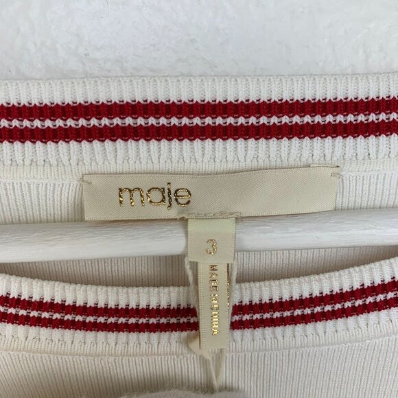 NWT Maje Monica sweater In White Size 3 (L) - Picture 11 of 13